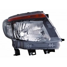 Ford Ranger 2011-2016 Black Inner Halogen Head Lamp Unit Driver Side